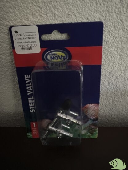 2-weg luchtkraan metaal 4/6 mm