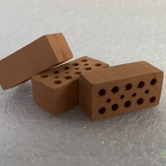 Miniblokjes terra - 6 stuks