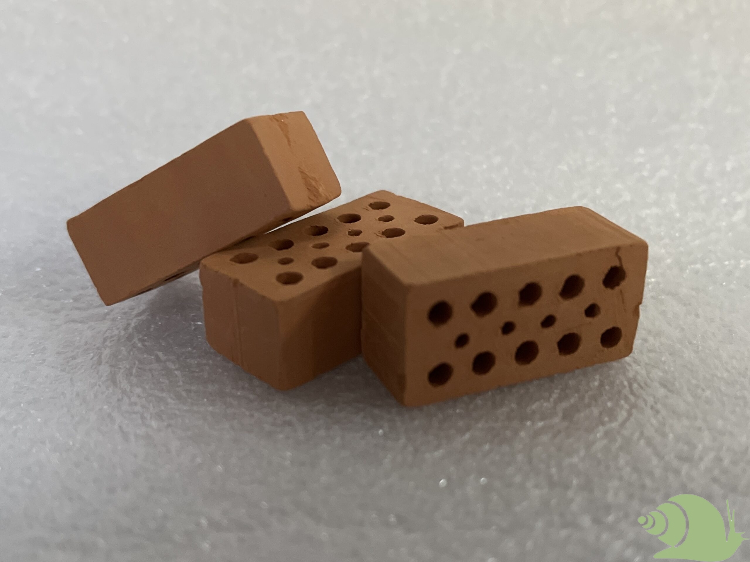 Miniblokjes terra - 6 stuks